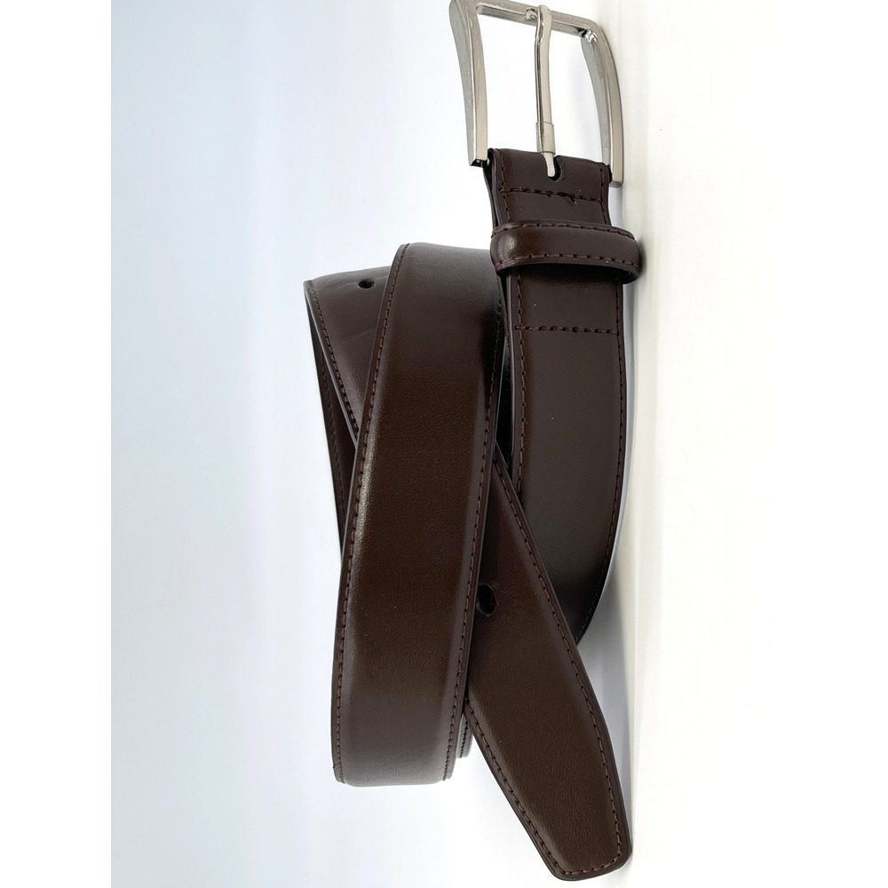KingSize Leather Dress Belt Mens 52/54 Big Tall Preppy Minimalist Professional